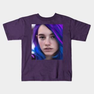 Purple Enchantress (2) - Beautiful Magic Girl Kids T-Shirt